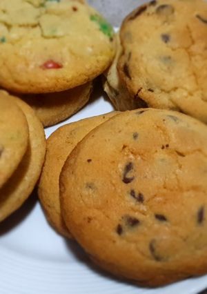 صورة لوصفة كوكيز بالشوكلت شيبس وال m&ms 🍪🍪