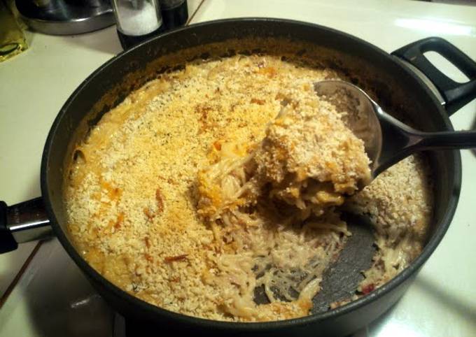 Recipe of Speedy Tuna Tetrazzini Cheddar Bake