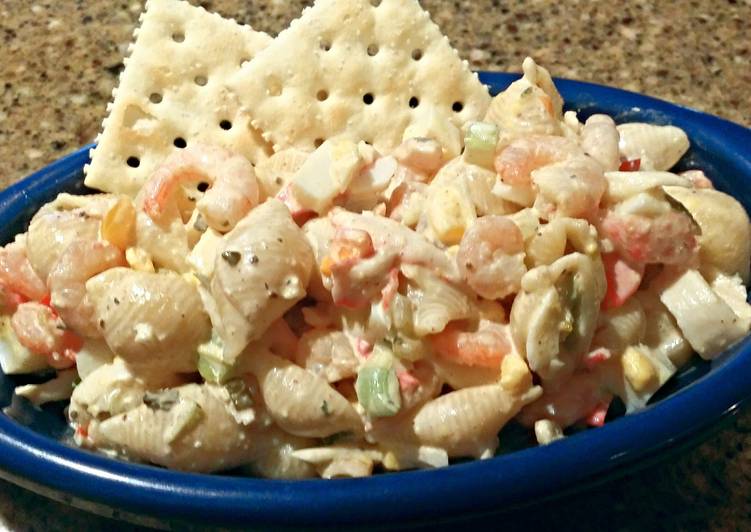 Steps to Prepare Ultimate Seafood pasta salad