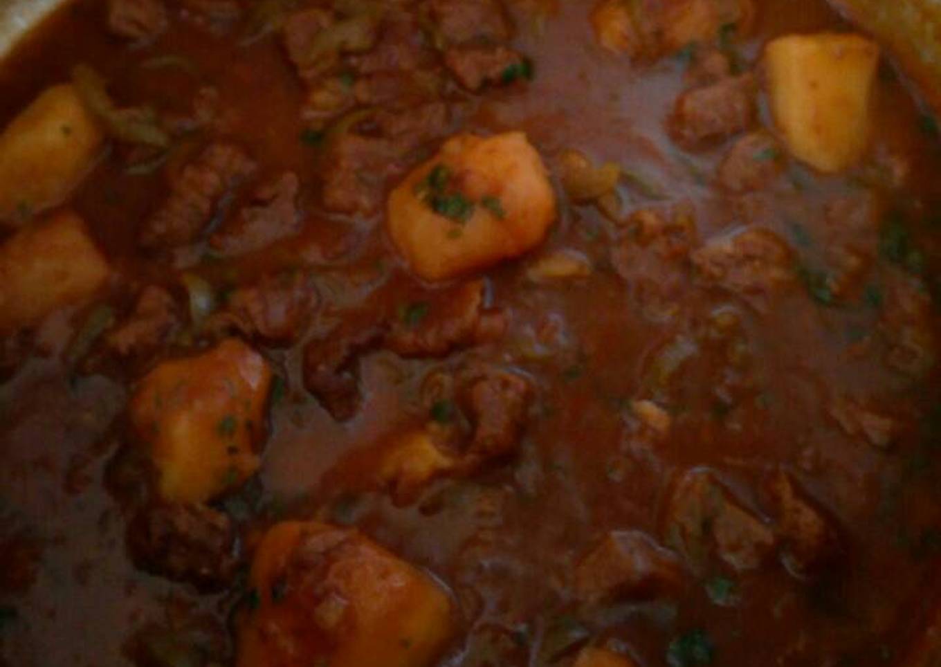 Brown beef stew