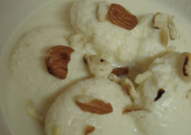 Recipe of Delicious A Sweet Paneer and Milk Dessert: Ras Malai