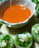 Fresh Spring Rolls with a Delicious Sauce