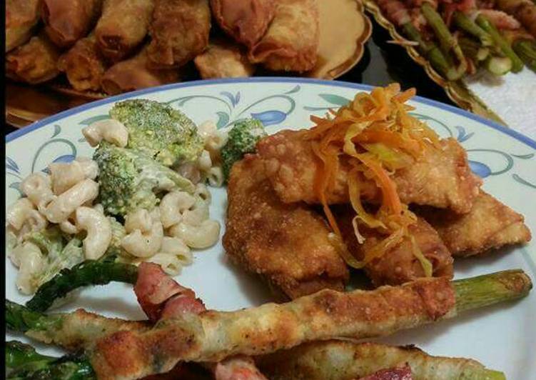 Rollitos primavera y eapárragos