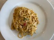 A picture of spaghetti creme
