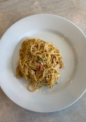 A picture of Chicken Jalapeño Spaghetti.