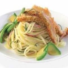 A picture of Avocado & Sesame Seed Crusted Salmon.
