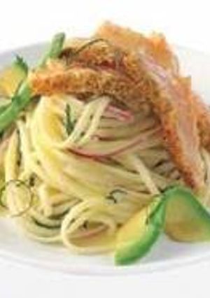 A picture of Avocado & Sesame Seed Crusted Salmon.