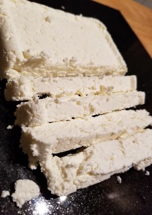 A picture of Firm homemade paneer.
