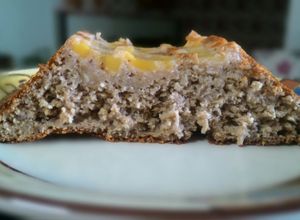 Foto de Bolo de banana e uvas passas
