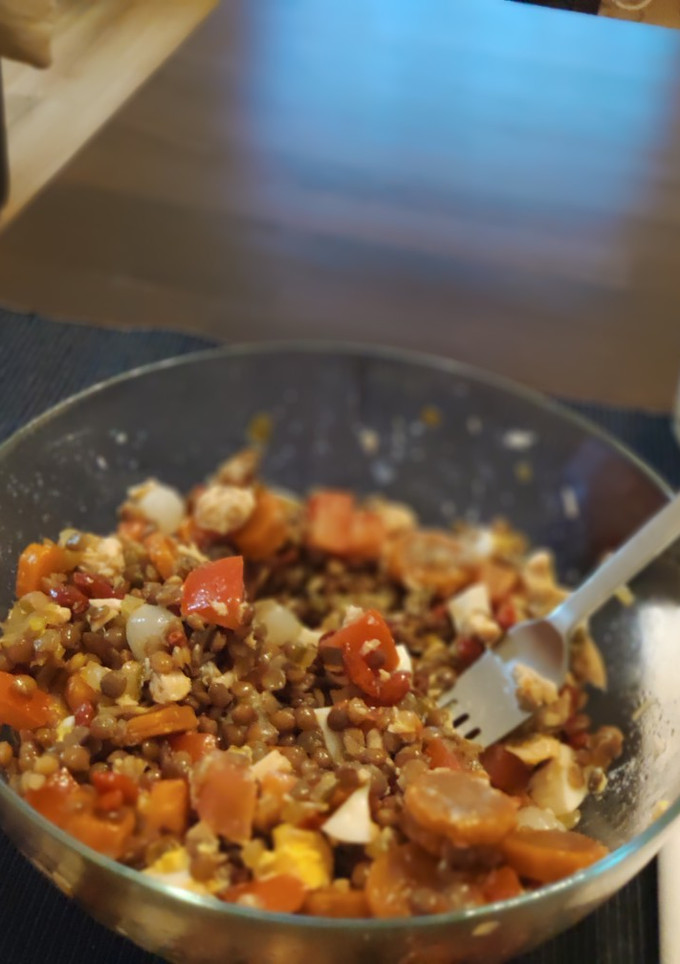 Una foto de Ensalada de lentejas