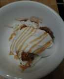 Caramelized Bananas with Ice Cream and Homemade Whipped topping