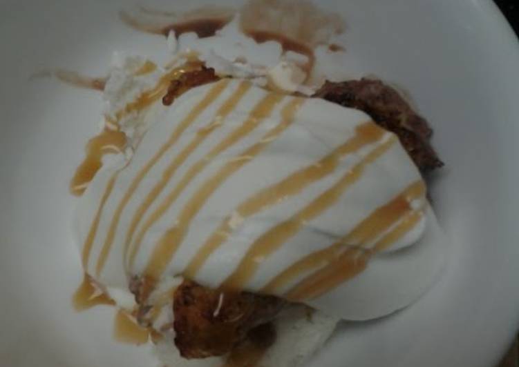 Steps to Make Perfect Caramelized  Bananas with Ice Cream and Homemade Whipped topping