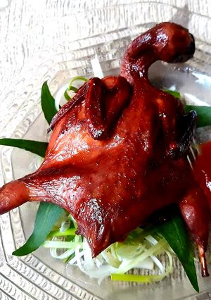 Hình của món Chim CÚT nướng vị xá xíu.