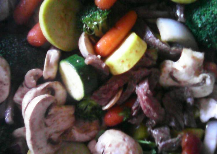 Steps to Make Any-night-of-the-week Beef and veggie medley