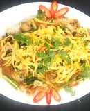 Bún gạo xào cá hồi