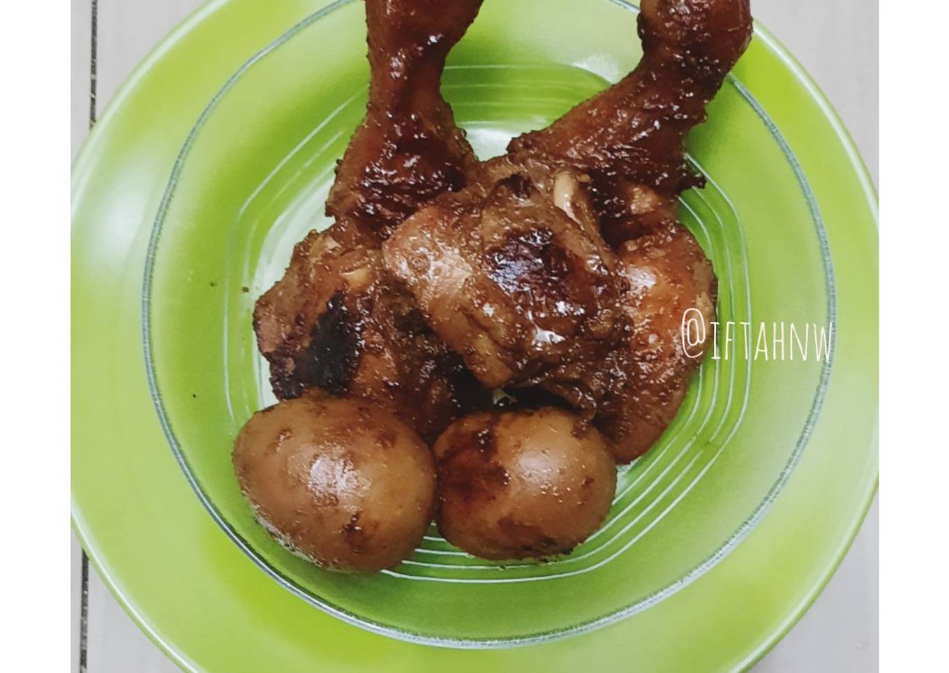 Ayam telur bacem panggang