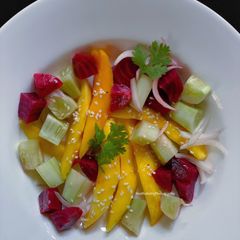 A picture of Aam-Beetroot Salad / Mango-Beetroot Salad.
