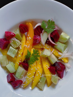 A picture of Aam-Beetroot Salad / Mango-Beetroot Salad.