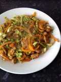 Stir Fried Cabbage and Pork Sausage