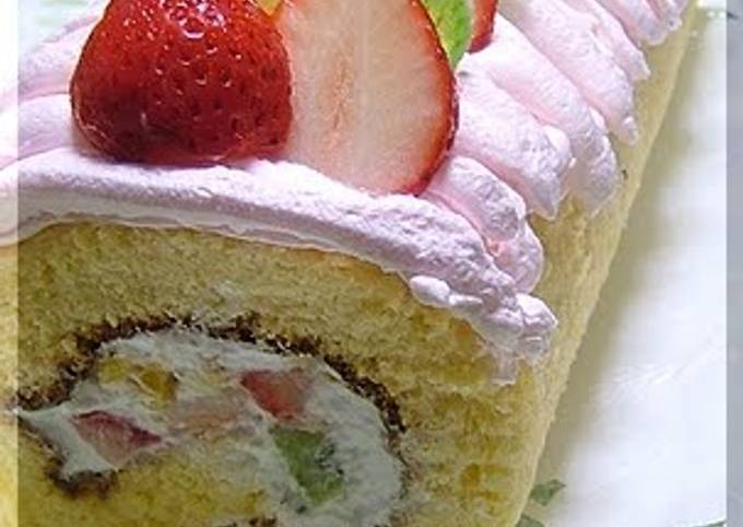 Easy Fluffy Fruit Roll Cake