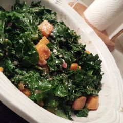 A picture of Kale and butternut squash salad.