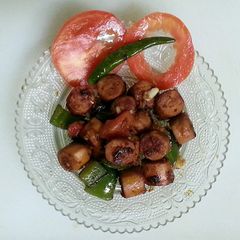 A picture of Arka's Chilli Sausages.