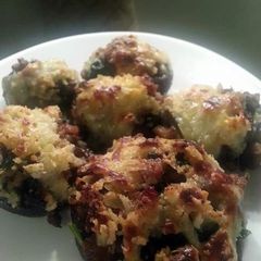 A picture of Stuffed Shitake Mushrooms.