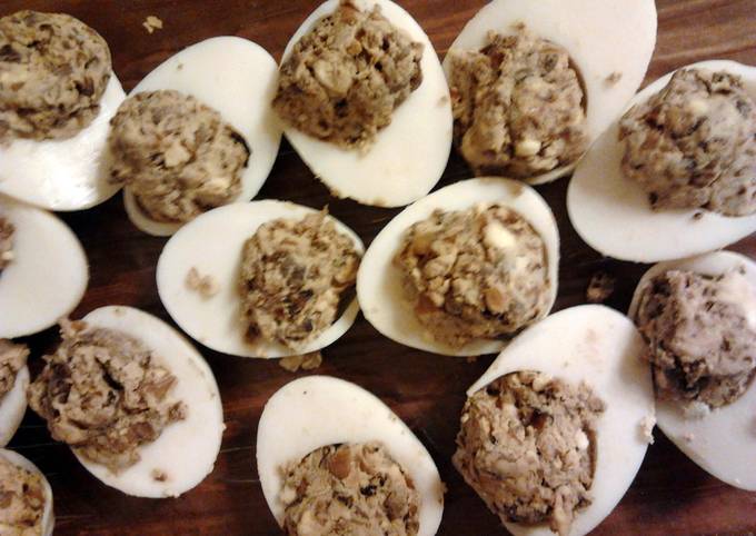 Recipe of Homemade Mushroom stuffed eggs