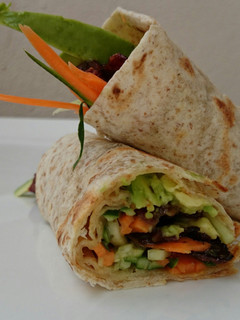 A picture of Bacon And Salad Tortilla Wrap.