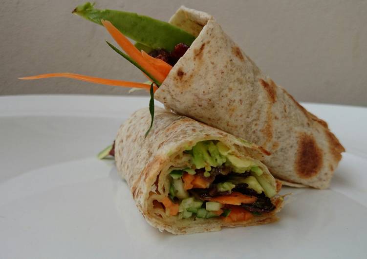 Easiest Way to Prepare Super Quick Homemade Bacon And Salad Tortilla Wrap