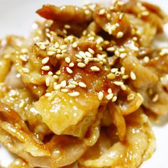 Freezable Marinated Pork Yaki-Niku A picture of Freezable Marinated Pork Yaki-Niku.