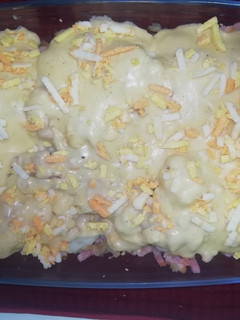 Una foto de Coliflor con bechamel y bacon