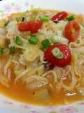 Cabbage And Tomato In Noodle Soup