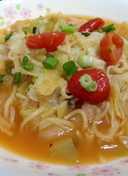 Cabbage And Tomato In Noodle Soup