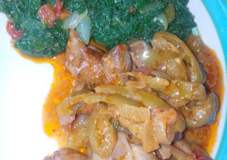 Recipe of Any-night-of-the-week Chicken stew with pumpkin leaves