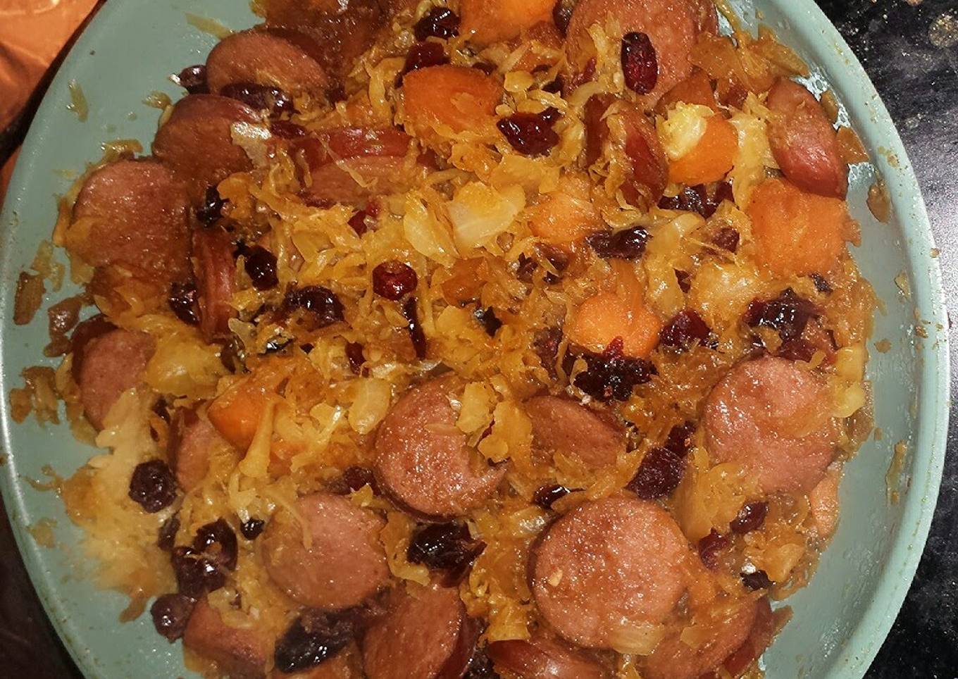 Sausage and Sweet Potato stir fry
