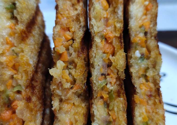 Recipe of Speedy Veg mayonnaise grill sandwich