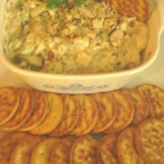 A picture of sunshine's spicy and tangy lobster dip.
