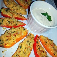 A picture of Buffalo Chicken Sweet Pepper Poppers`.