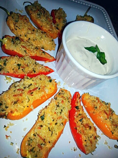 A picture of Buffalo Chicken Sweet Pepper Poppers`.