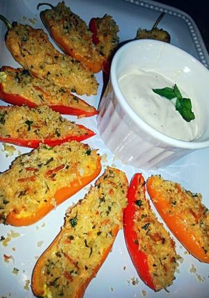 A picture of Buffalo Chicken Sweet Pepper Poppers`.