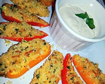 Easy Fast Cooking Buffalo Chicken Sweet Pepper Poppers Delicious and Healthy