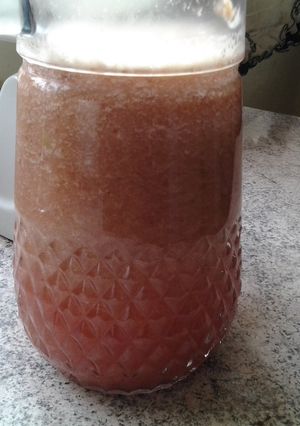 A picture of Strawberry Apple & Orange Smoothie.