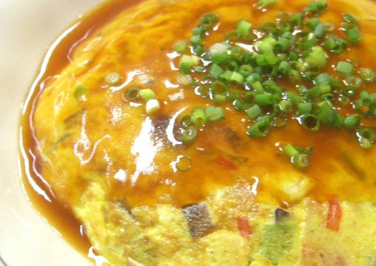 Fluffy, Creamy Chinese Style Crab Omelette with Sweet Vinegar Sauce