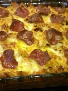 A picture of Pizza Pasta.