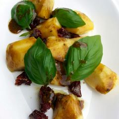 A picture of Apple And Basil Salad With Caramelised Balsamic Vinaigrette.