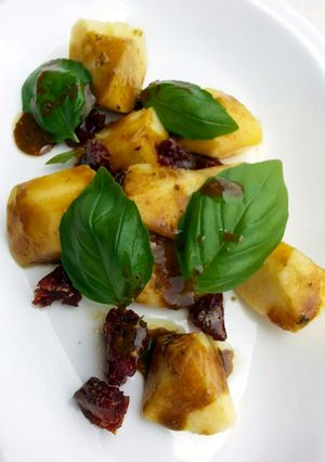 A picture of Apple And Basil Salad With Caramelised Balsamic Vinaigrette.