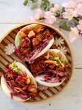 Pulled jackfruit hoisin sauce Bao bun