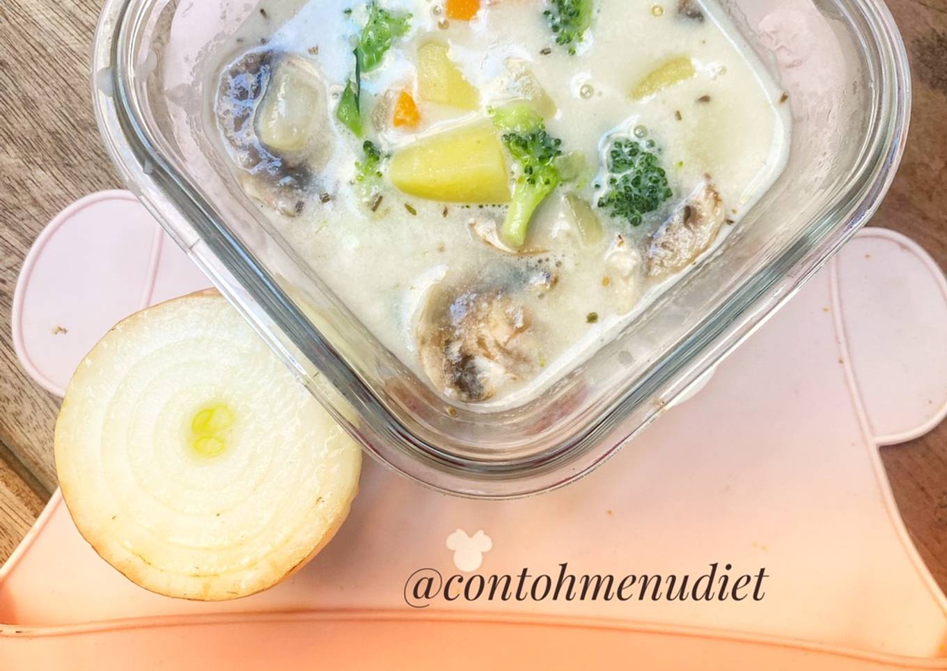 Mpasi sehat sup ayam cream soup ala kfc tanpa bahan kimia