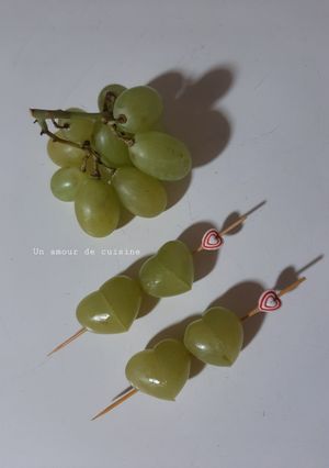 Une photo de Brochettes Cœurs de Raisin 🍇